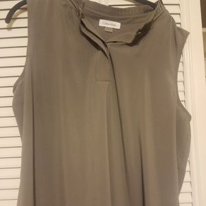 Calvin Klein Solid Gray Top